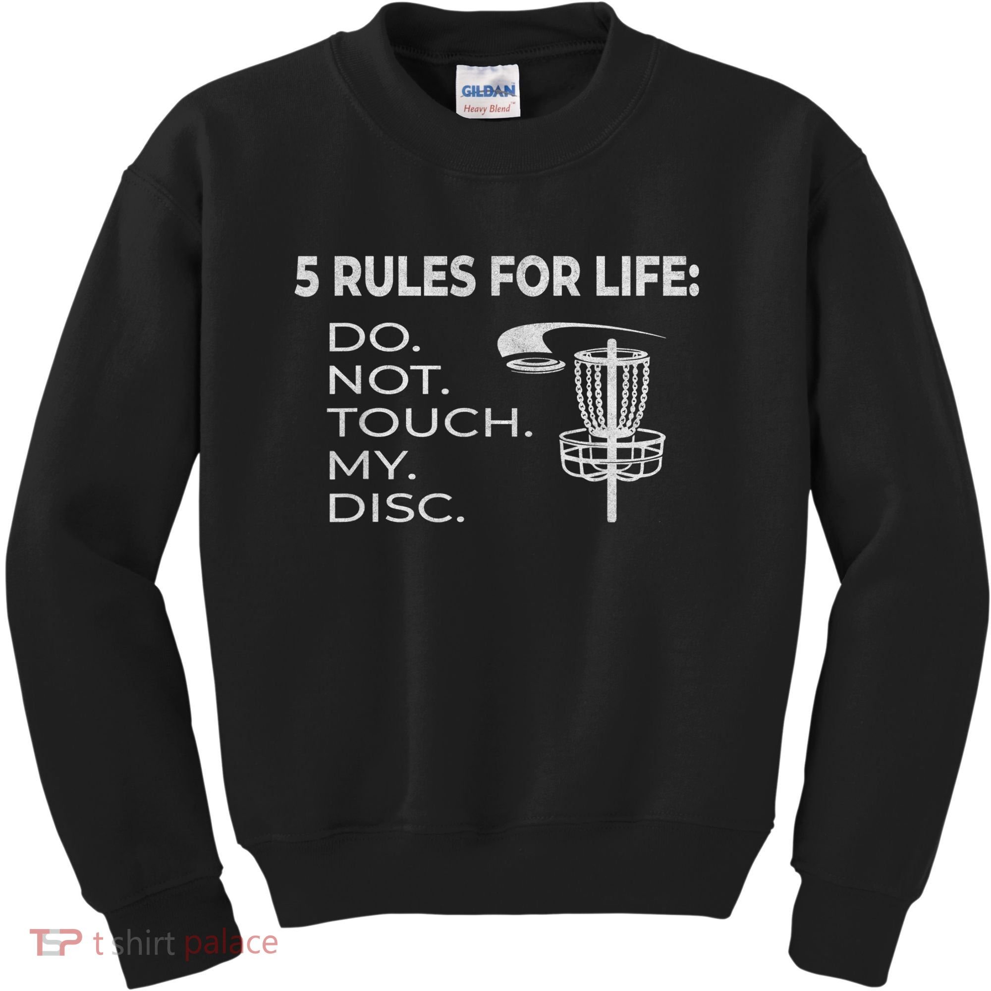 Disc Golf 5 Rules For Life I Funny Saying Kids Sweatshirt