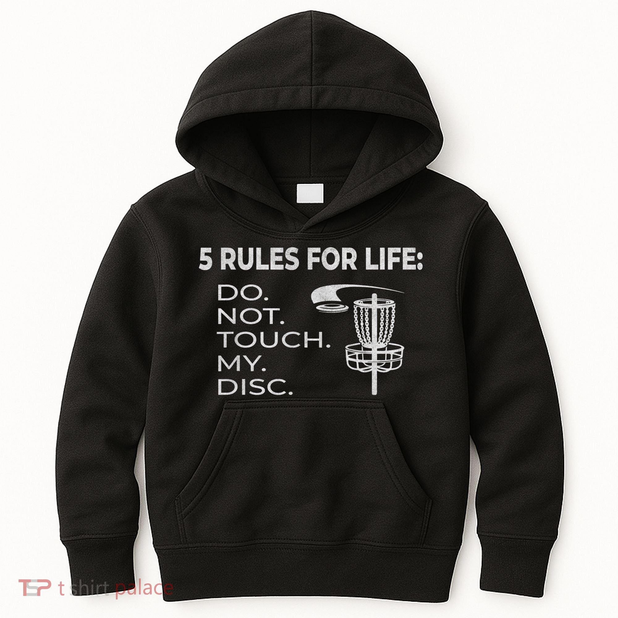 Disc Golf 5 Rules For Life I Funny Saying Kids Hoodie