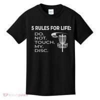 Disc Golf 5 Rules For Life I Funny Saying Kids T-Shirt thumb 0