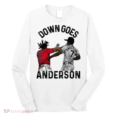 Down Goes Anderson Long Sleeve Shirt