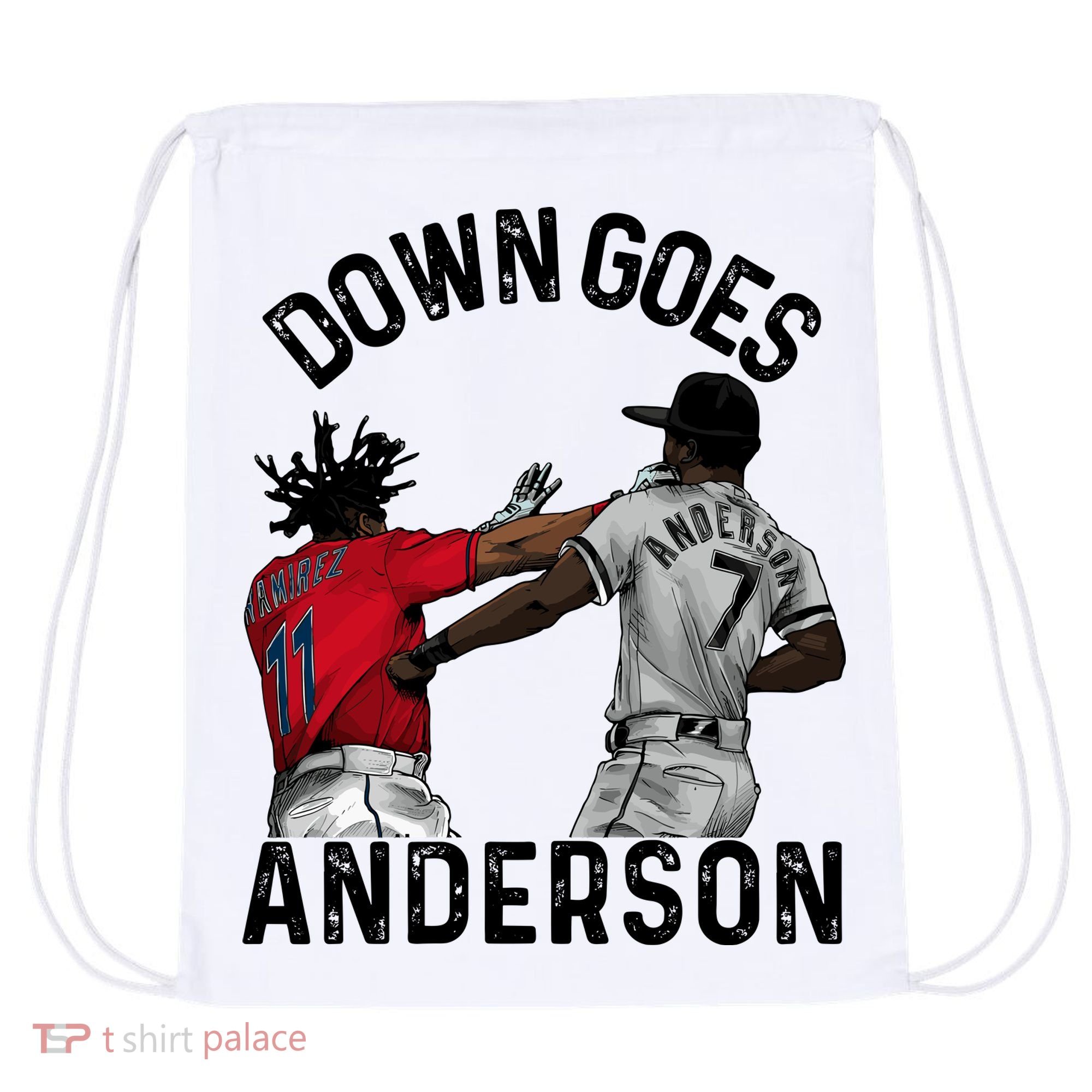 Down Goes Anderson Drawstring Bag