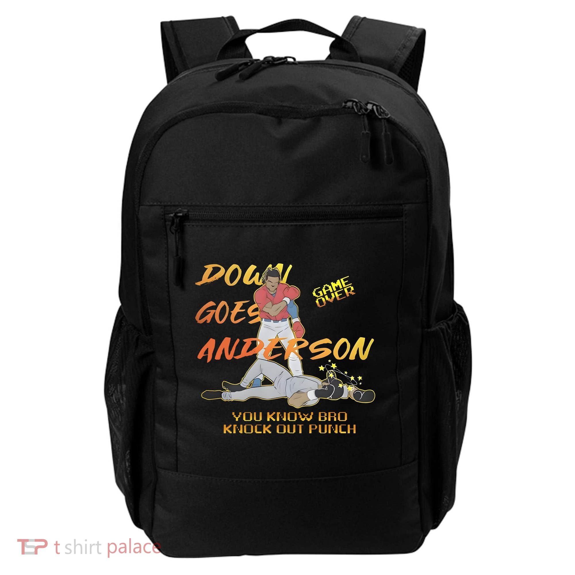 Down Goes Anderson Funny Baseball Meme Backpack