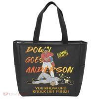 Down Goes Anderson Funny Baseball Meme Tote Bag thumb 0