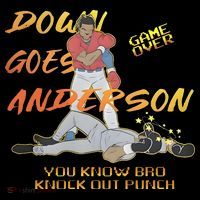 Down Goes Anderson Funny Baseball Meme Tote Bag thumb 4