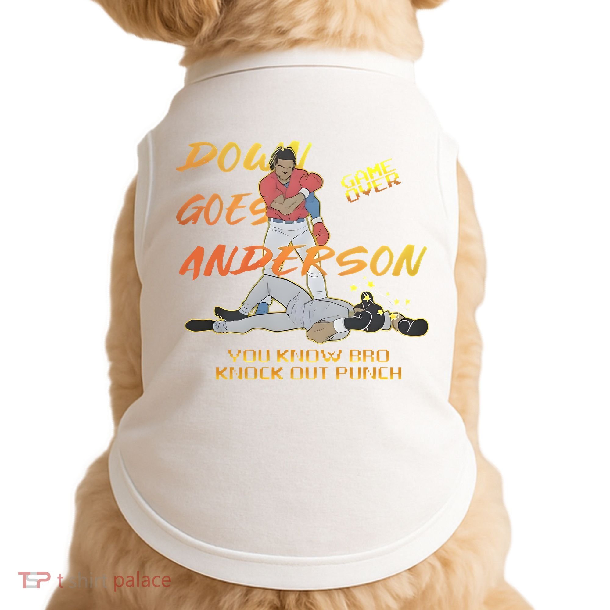 Down Goes Anderson Funny Baseball Meme Doggie Tank