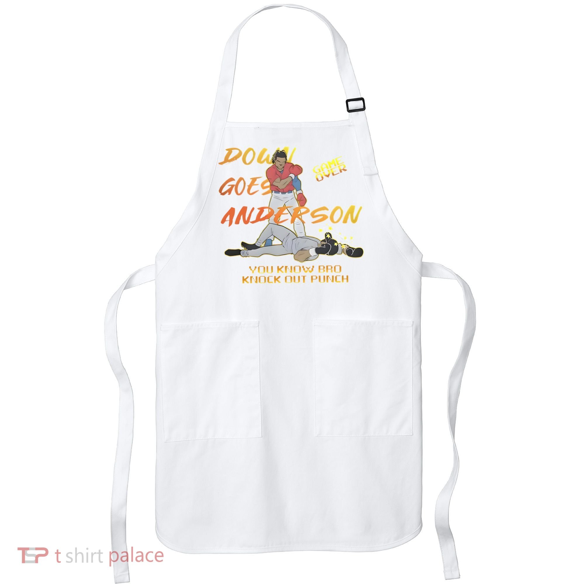 Down Goes Anderson Funny Baseball Meme Apron
