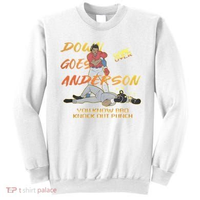 Down Goes Anderson Funny Baseball Meme Sweatshirt