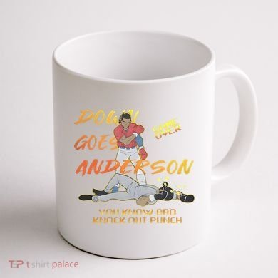 Down Goes Anderson Funny Baseball Meme Coffee Mug back