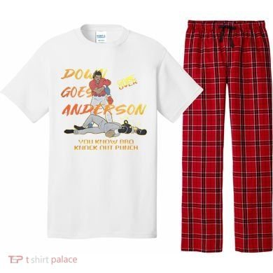 Down Goes Anderson Funny Baseball Meme Pajama Set