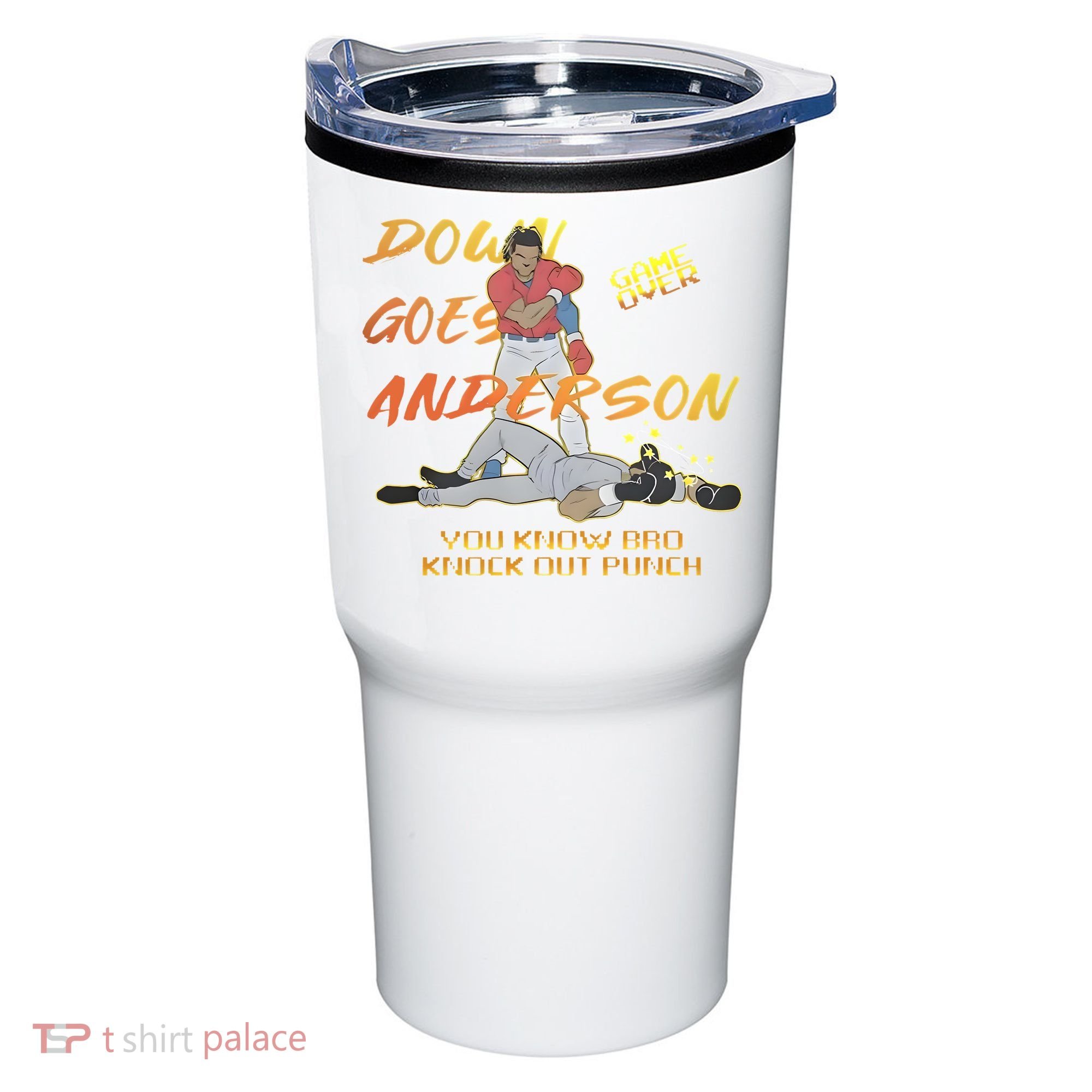 Down Goes Anderson Funny Baseball Meme Tumbler