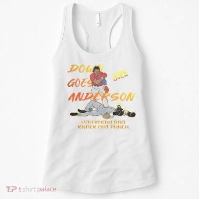 Down Goes Anderson Funny Baseball Meme Women's Tank Top