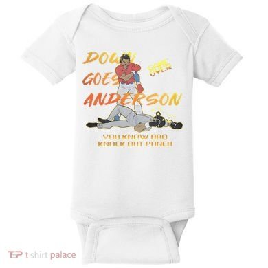 Down Goes Anderson Funny Baseball Meme Baby Bodysuit