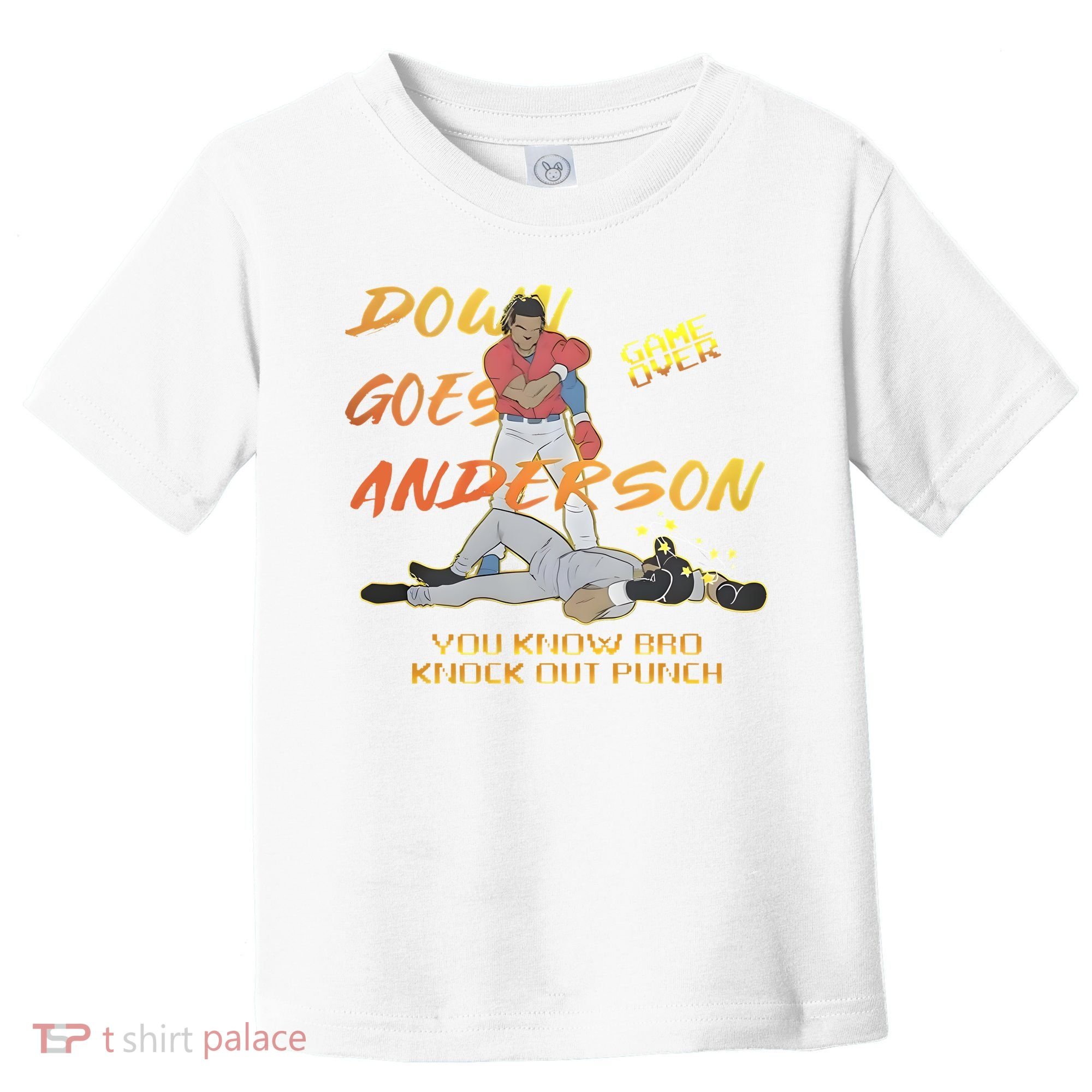 Down Goes Anderson Funny Baseball Meme Toddler T-Shirt