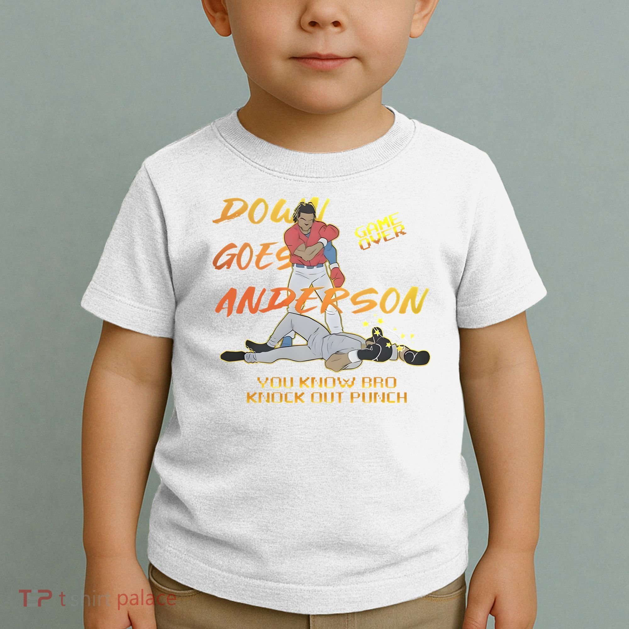 Down Goes Anderson Funny Baseball Meme Toddler T-Shirt