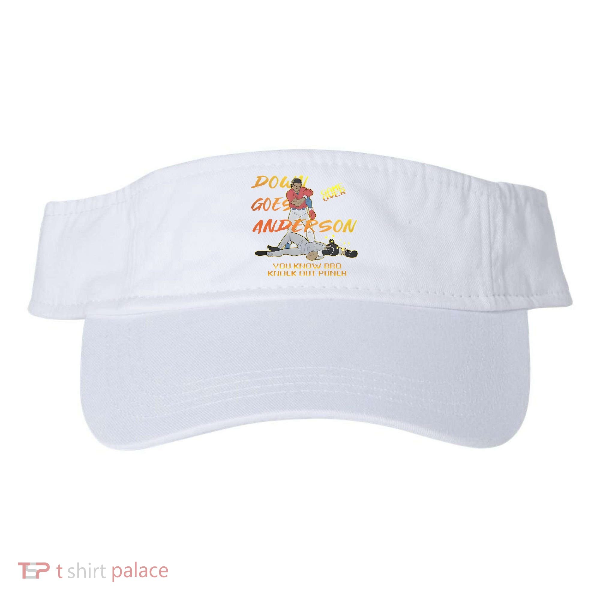 Down Goes Anderson Funny Baseball Meme Visor