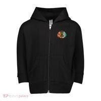 Disc Golf Art Disc Golfer Disc Golf Toddler Zip Fleece Hoodie thumb 0