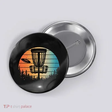 Disc Golf Art Disc Golfer Disc Golf Button