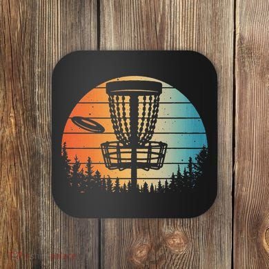 Disc Golf Art Disc Golfer Disc Golf Coaster