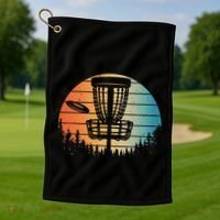 Disc Golf Art Disc Golfer Disc Golf Golf Towel thumb 1
