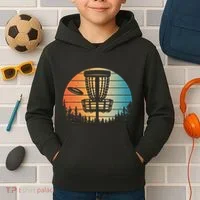Disc Golf Art Disc Golfer Disc Golf Kids Hoodie thumb 2