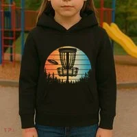 Disc Golf Art Disc Golfer Disc Golf Kids Hoodie thumb 3