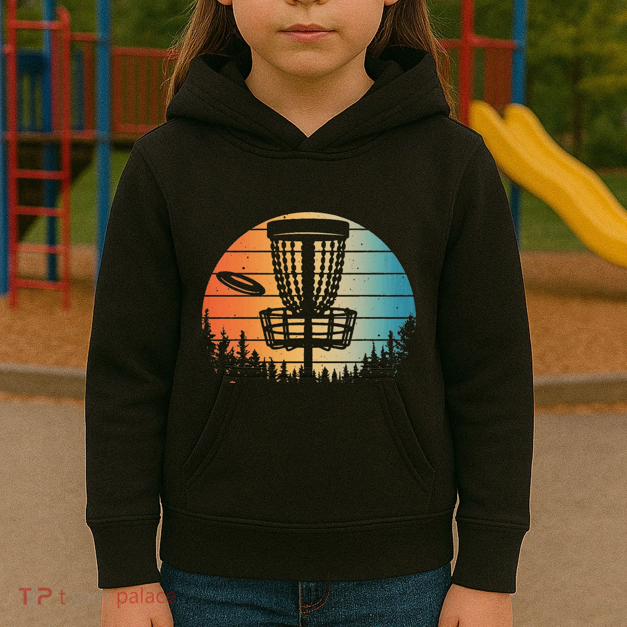 Disc Golf Art Disc Golfer Disc Golf Kids Hoodie
