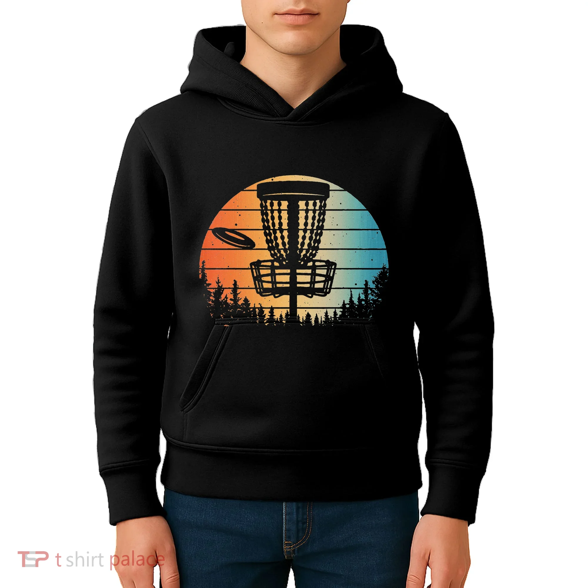 Disc Golf Art Disc Golfer Disc Golf Kids Hoodie