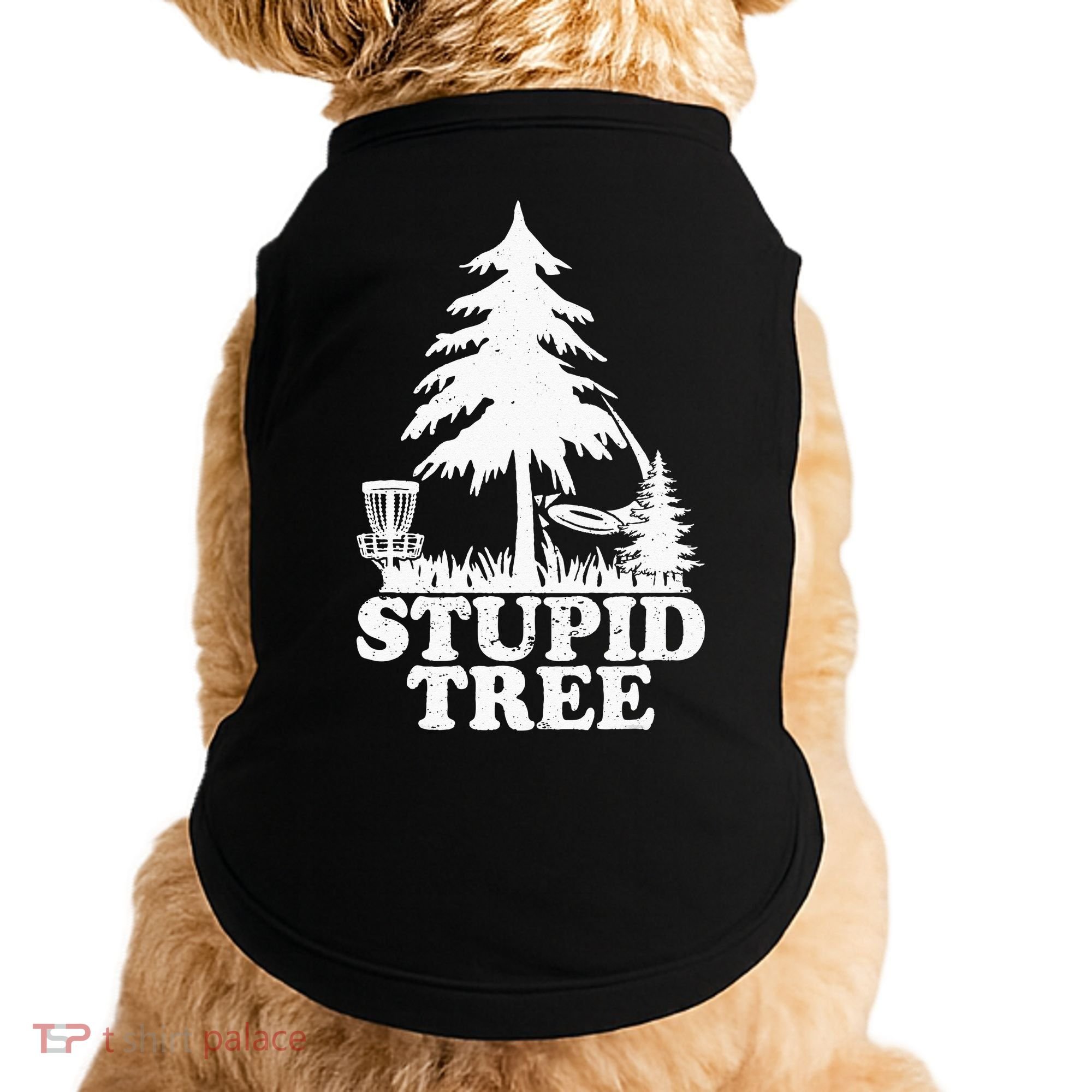 Disc Golf Art For  Stupid Tree Fun Disc Golf Player Doggie Tank
