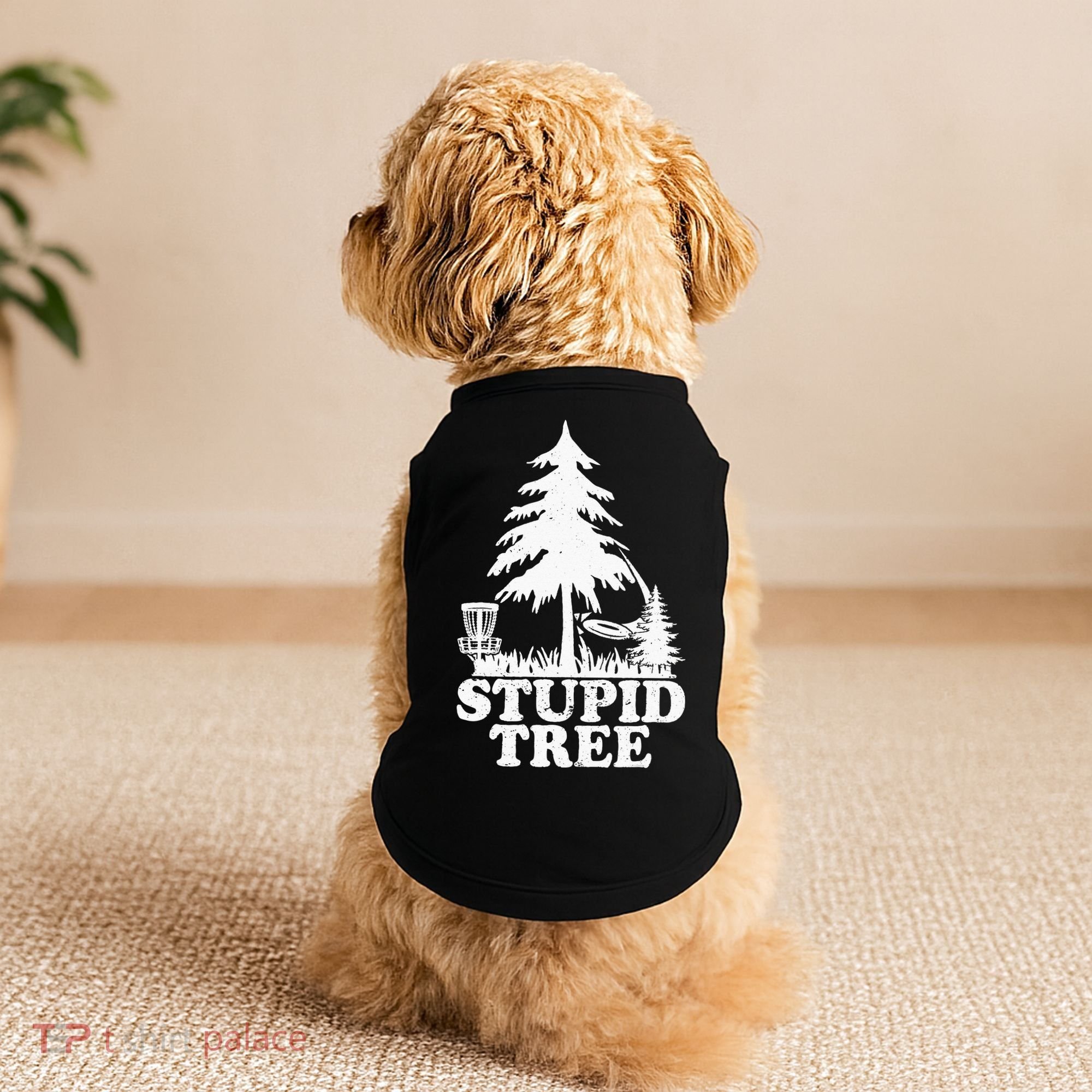 Disc Golf Art For  Stupid Tree Fun Disc Golf Player Doggie Tank
