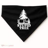 Disc Golf Art For  Stupid Tree Fun Disc Golf Player USA-Made Doggie Bandana thumb 0