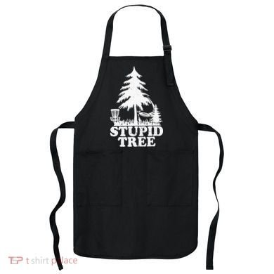 Disc Golf Art For  Stupid Tree Fun Disc Golf Player Apron