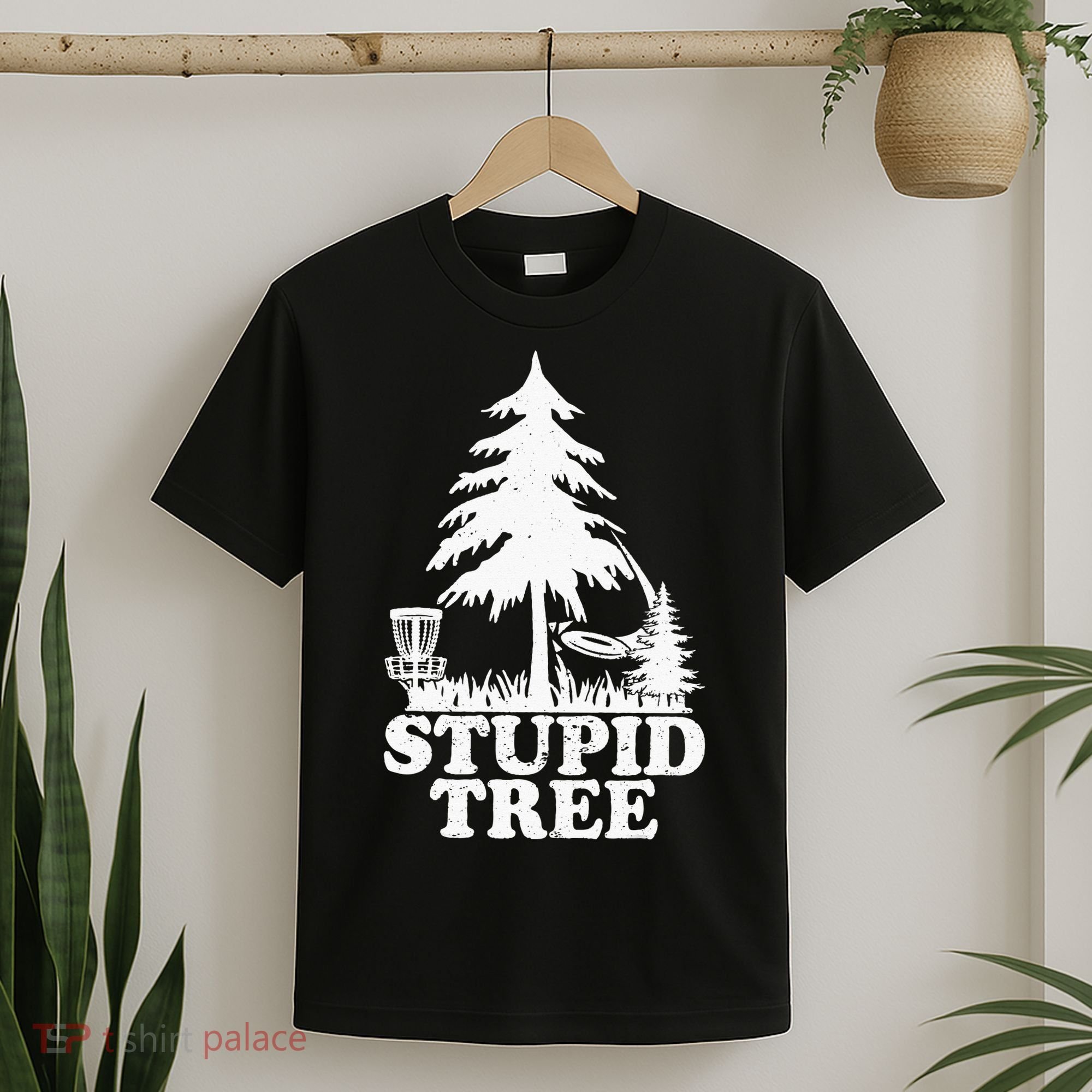 Disc Golf Art For  Stupid Tree Fun Disc Golf Player T-Shirt