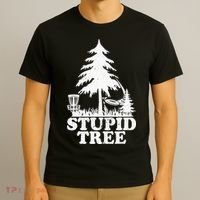 Disc Golf Art For  Stupid Tree Fun Disc Golf Player T-Shirt thumb 3