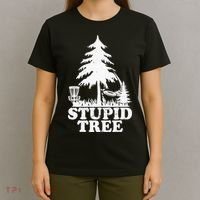 Disc Golf Art For  Stupid Tree Fun Disc Golf Player T-Shirt thumb 4