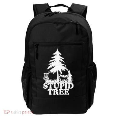 Disc Golf Art For  Stupid Tree Fun Disc Golf Player Backpack