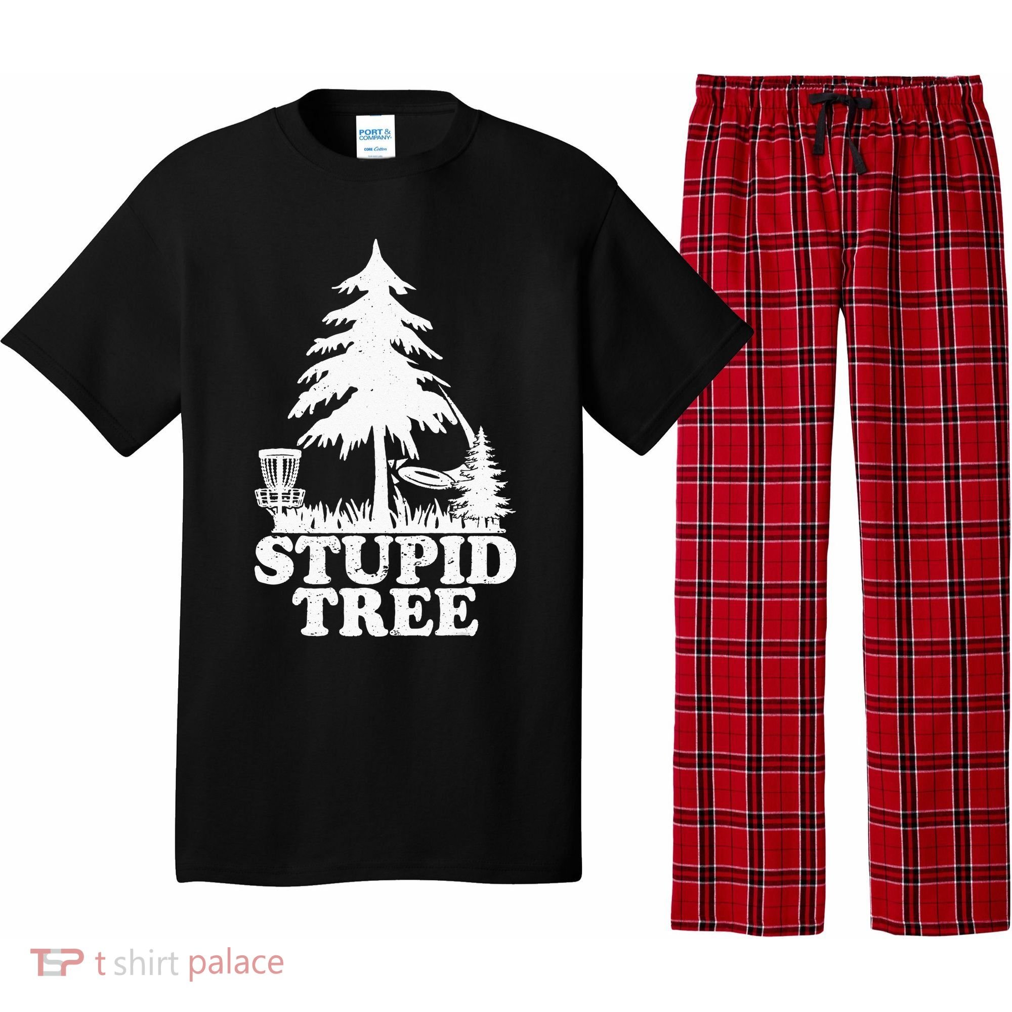 Disc Golf Art For  Stupid Tree Fun Disc Golf Player Pajama Set