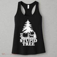 Disc Golf Art For  Stupid Tree Fun Disc Golf Player Women's Tank Top thumb 3