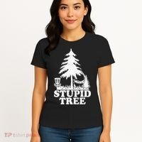 Disc Golf Art For  Stupid Tree Fun Disc Golf Player Women's T-Shirt thumb 4