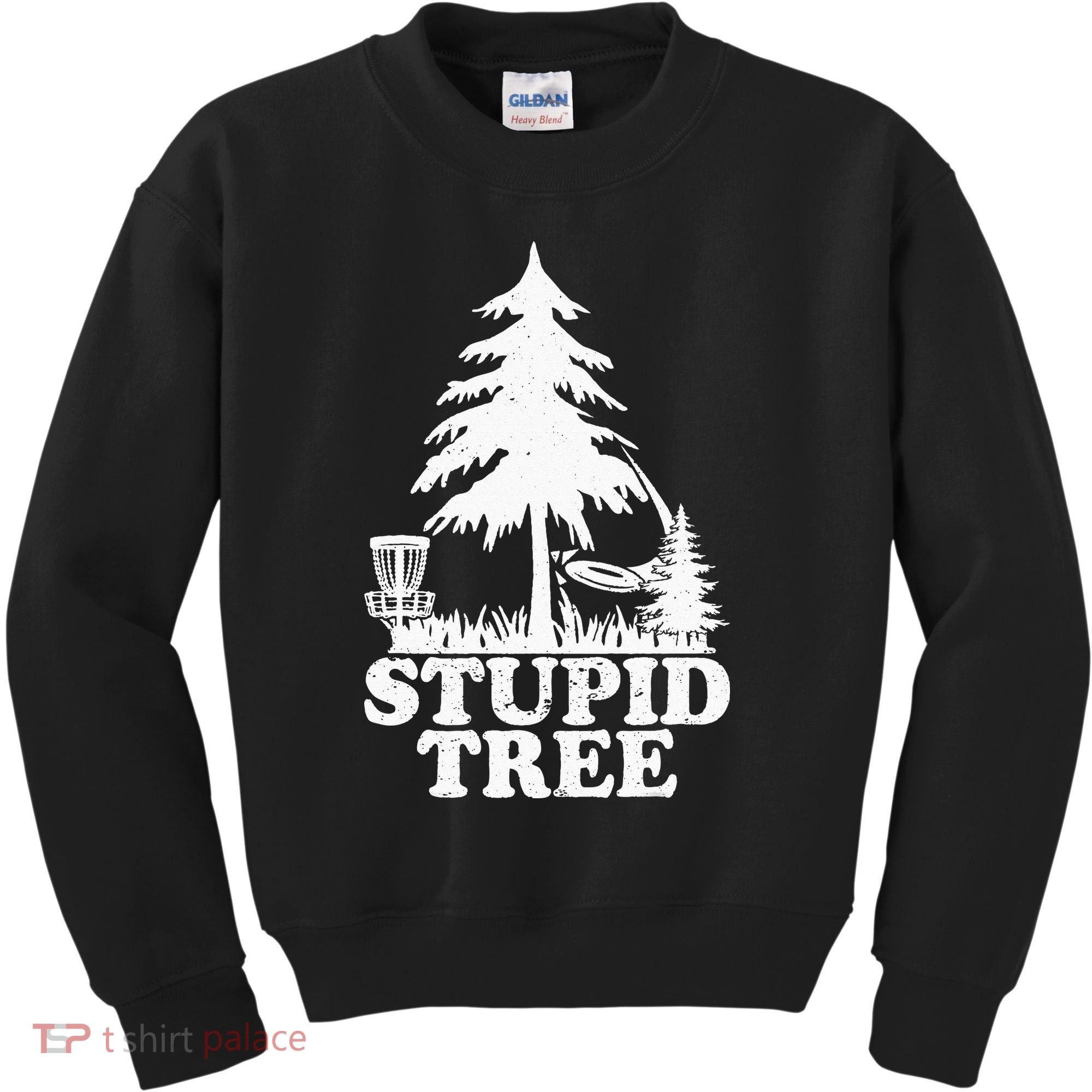 Disc Golf Art For  Stupid Tree Fun Disc Golf Player Kids Sweatshirt