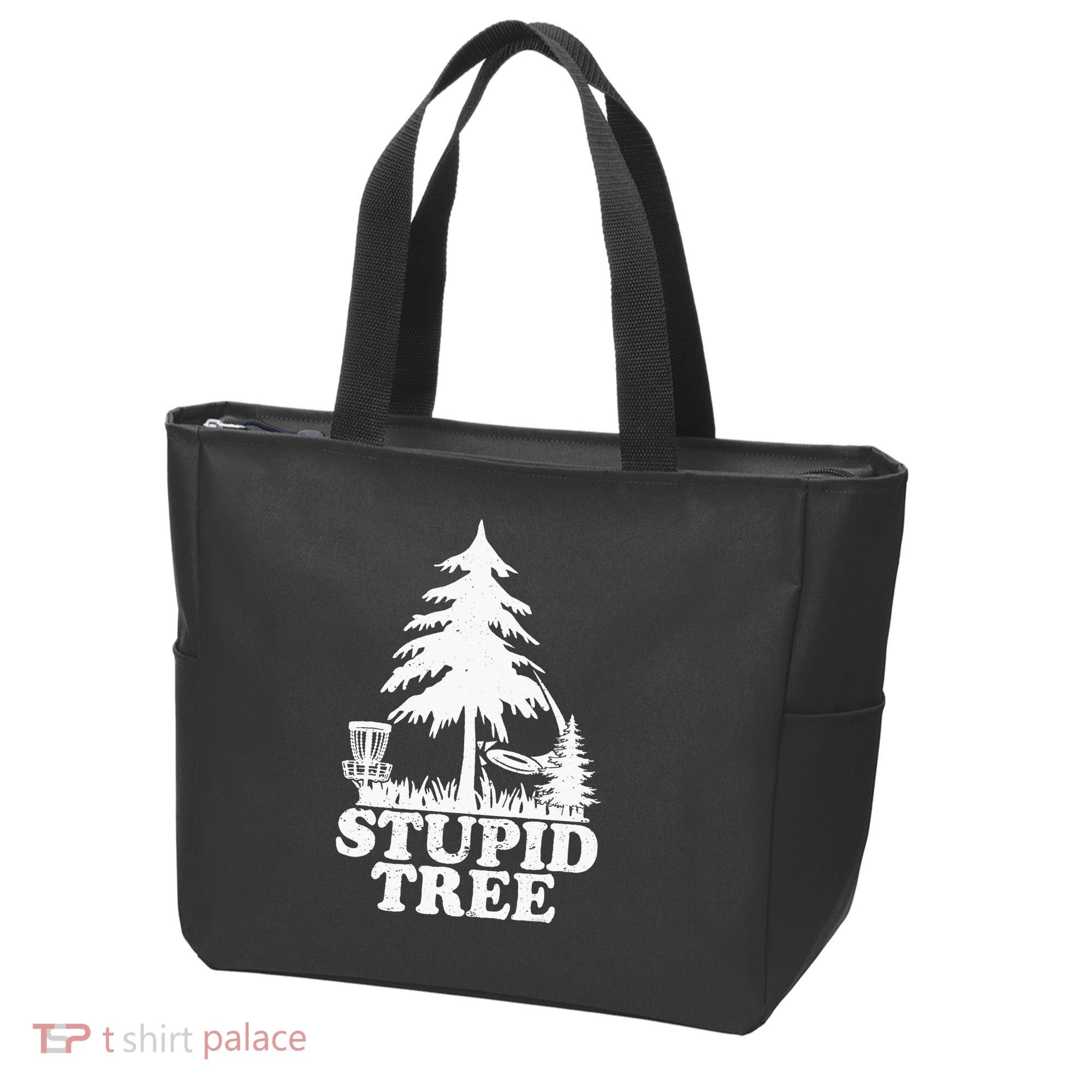 Disc Golf Art For  Stupid Tree Fun Disc Golf Player Tote Bag