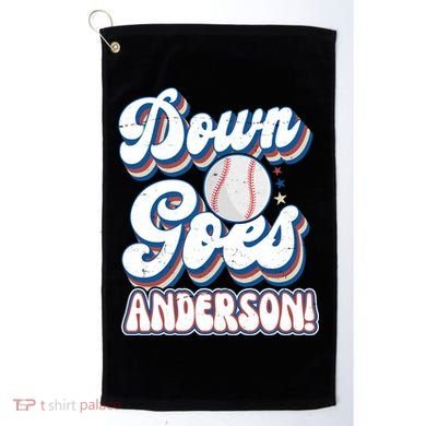 Down Goes Anderson Golf Towel