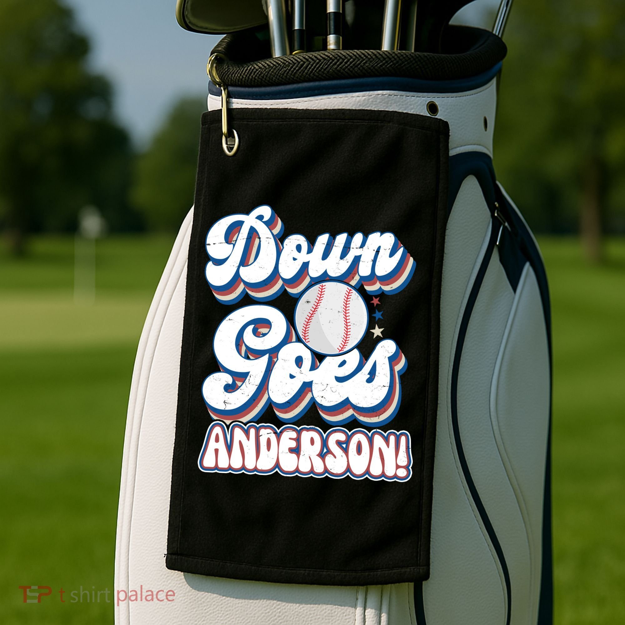 Down Goes Anderson Golf Towel