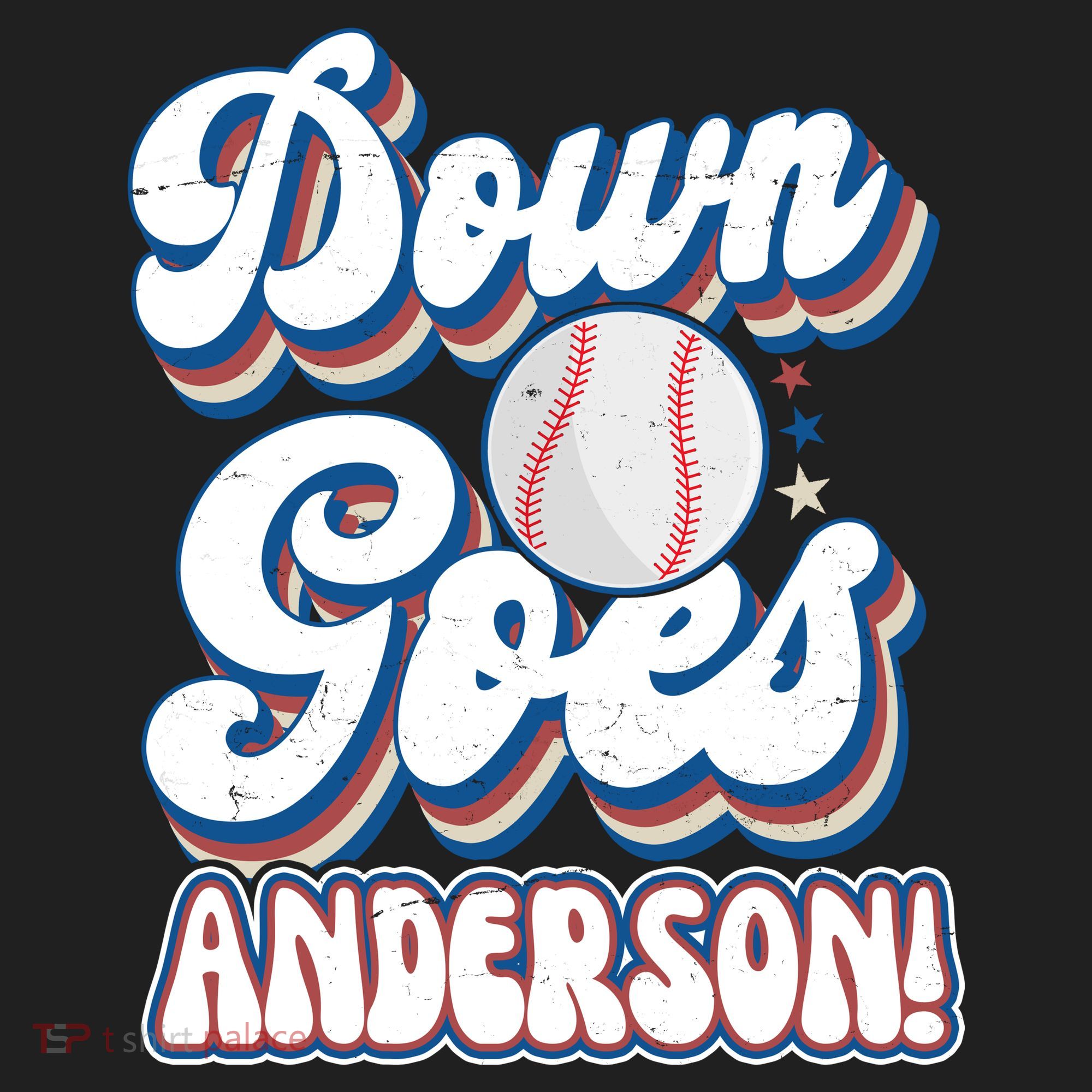 Down Goes Anderson Golf Towel