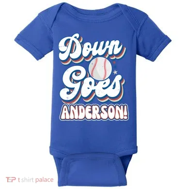Down Goes Anderson Baby Bodysuit