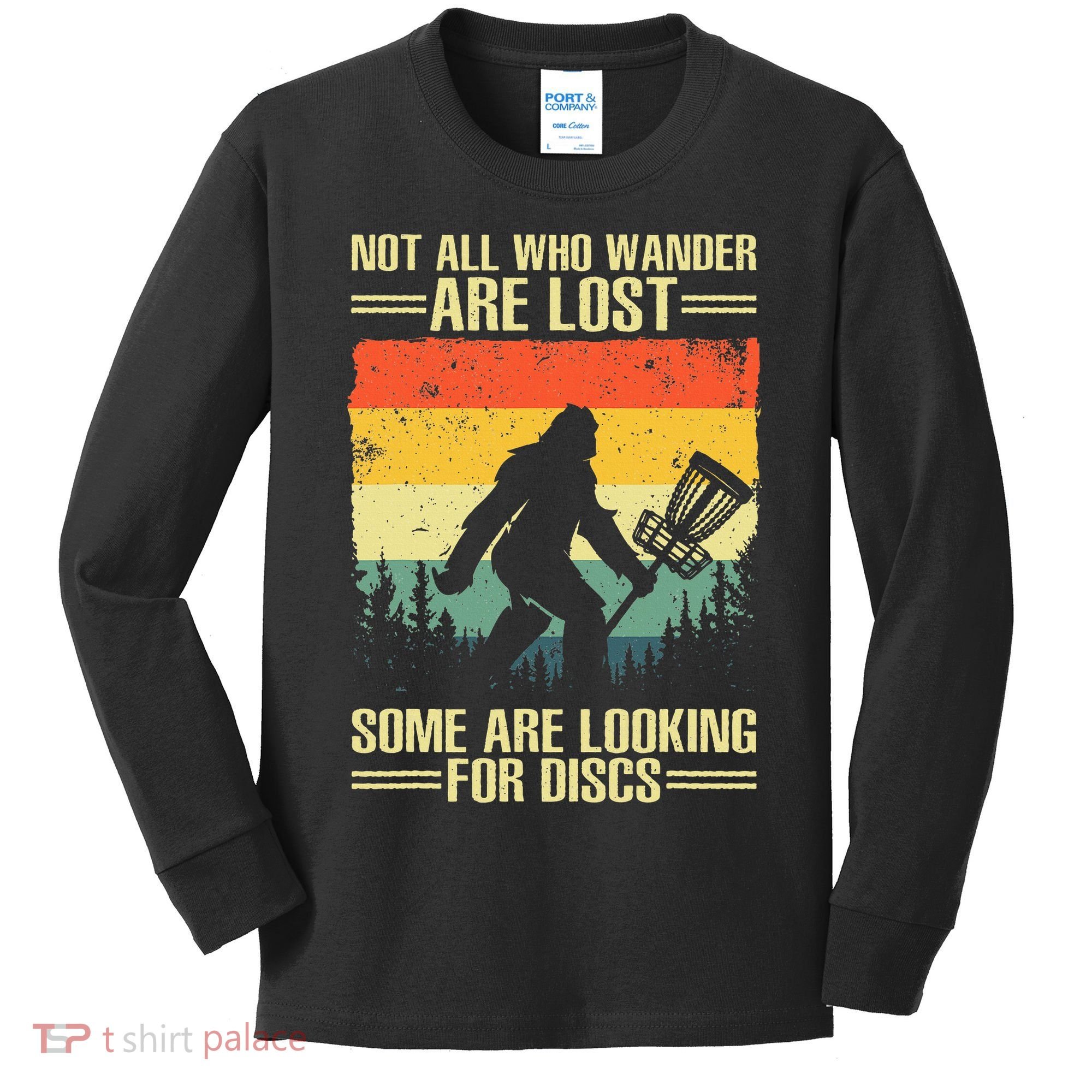 Disc Golf Art For Women Disc Golf Player Kids Long Sleeve Shirt