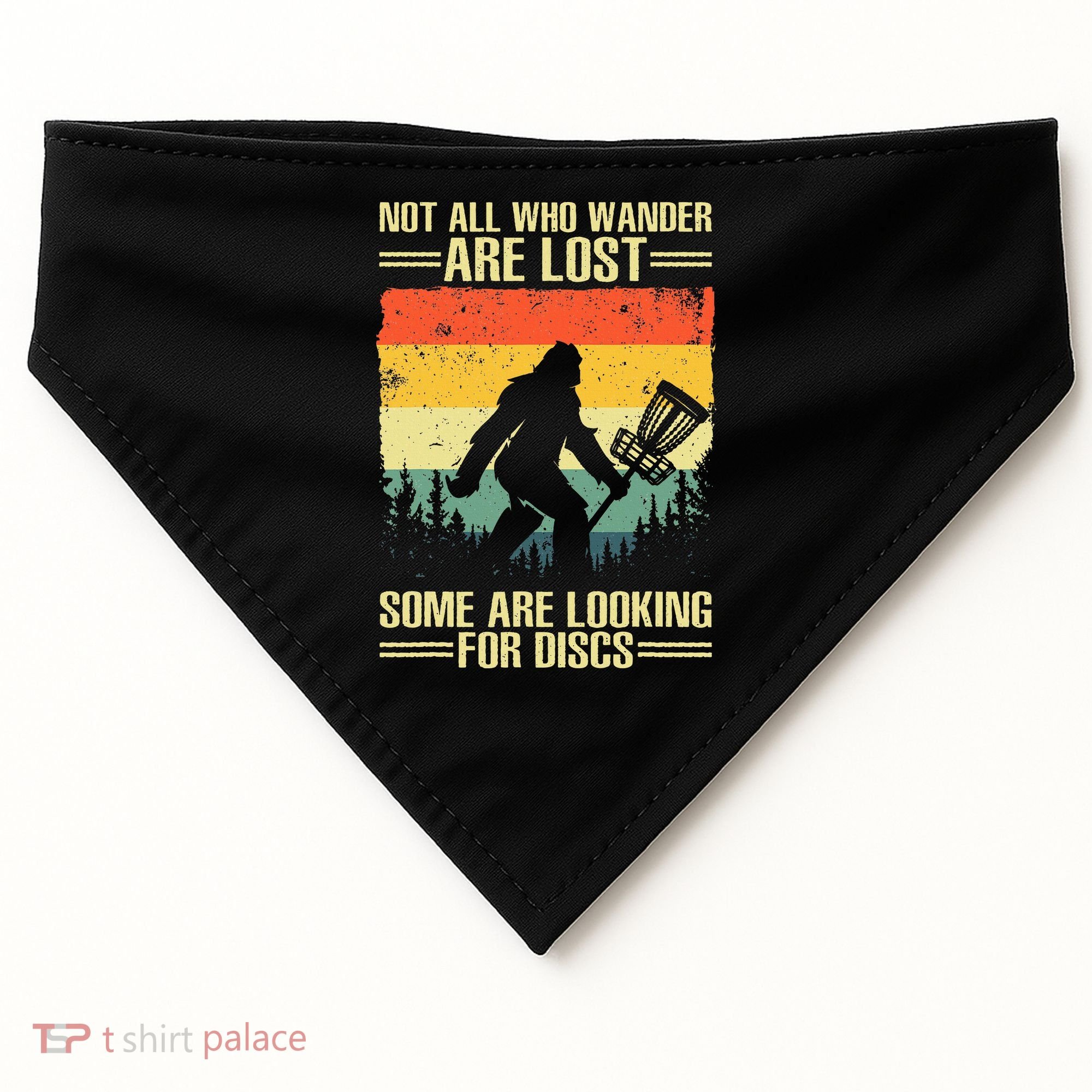 Disc Golf Art Disc Golf Player USA-Made Doggie Bandana