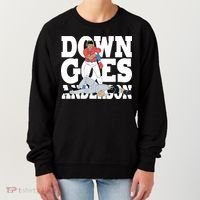 Down Goes Anderson Baseball Fight Women's Sweatshirt thumb 0
