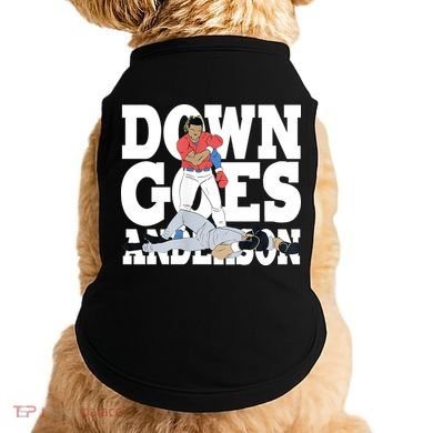 Down Goes Anderson Baseball Fight Doggie Tank