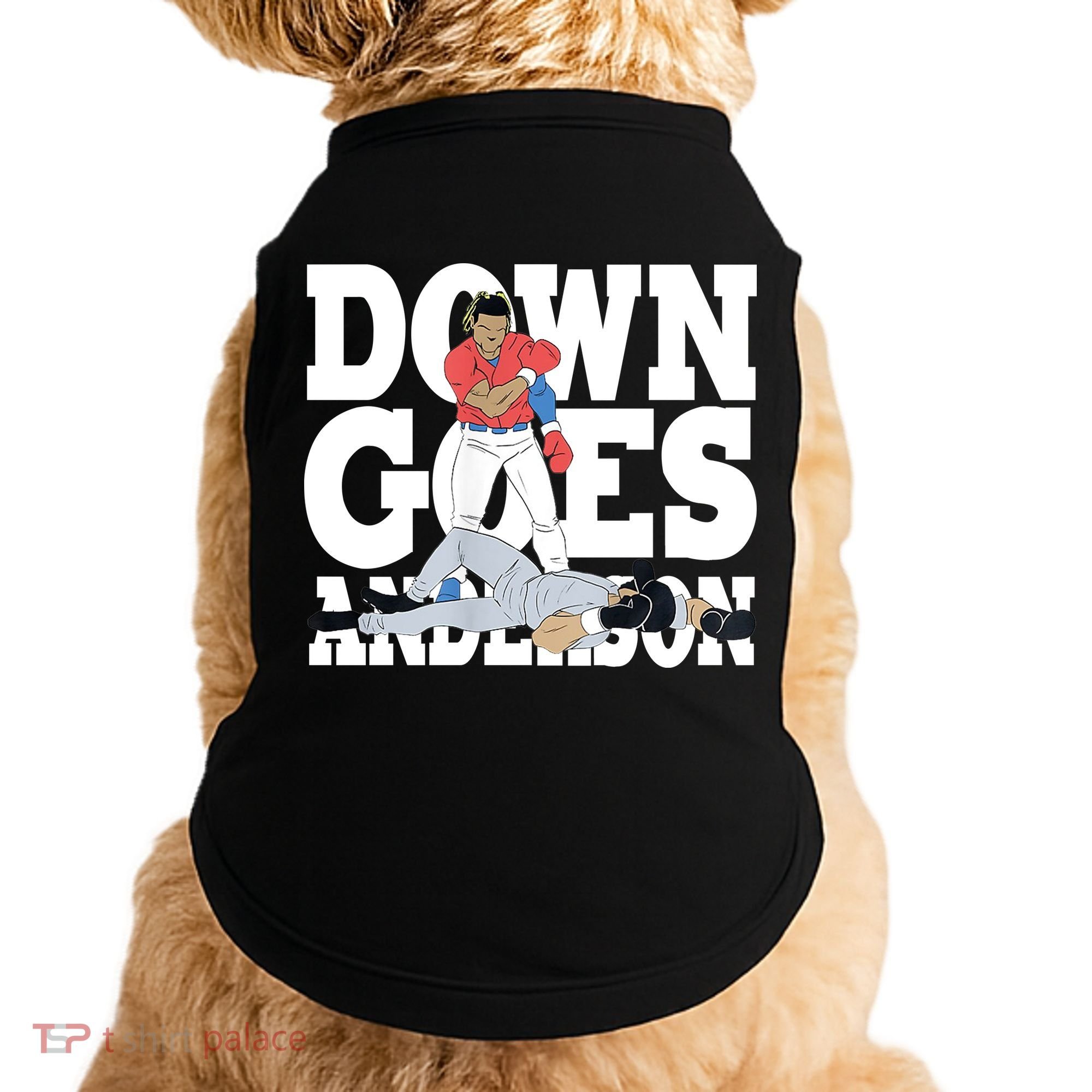 Down Goes Anderson Baseball Fight Doggie Tank
