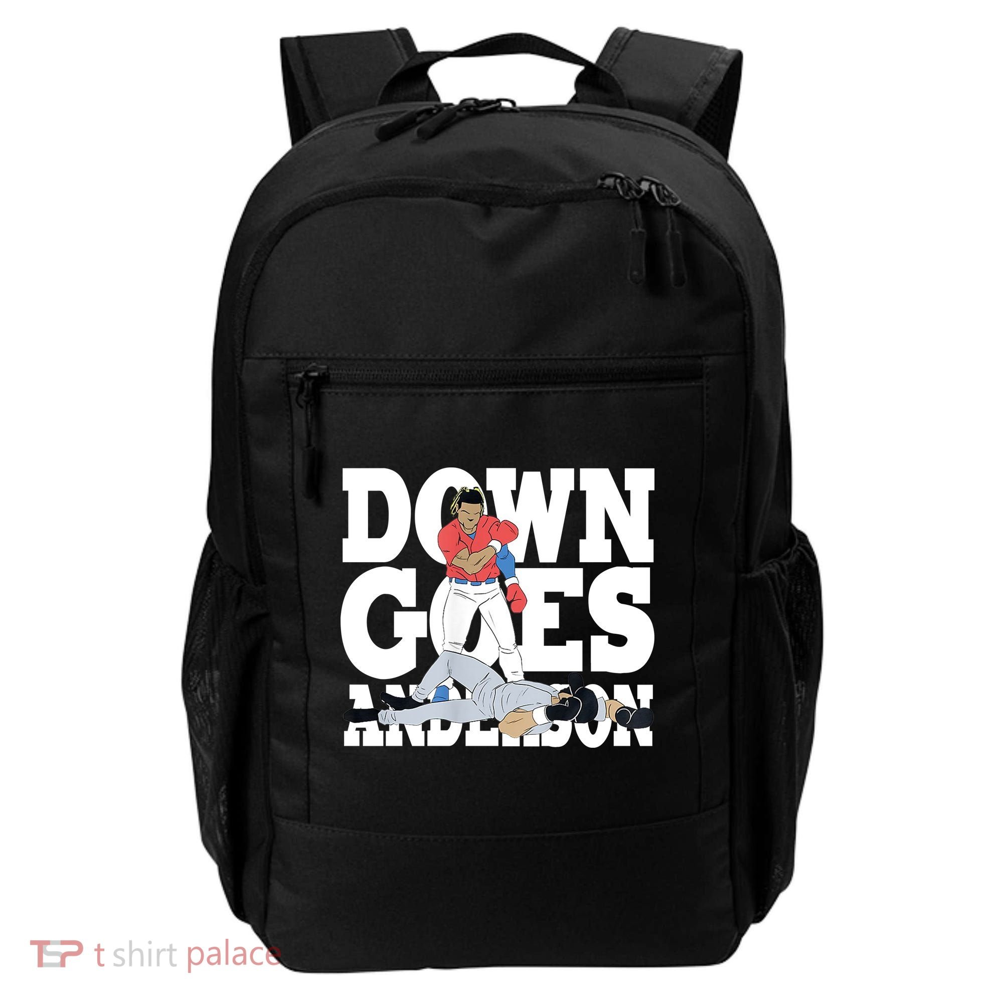 Down Goes Anderson Baseball Fight Backpack